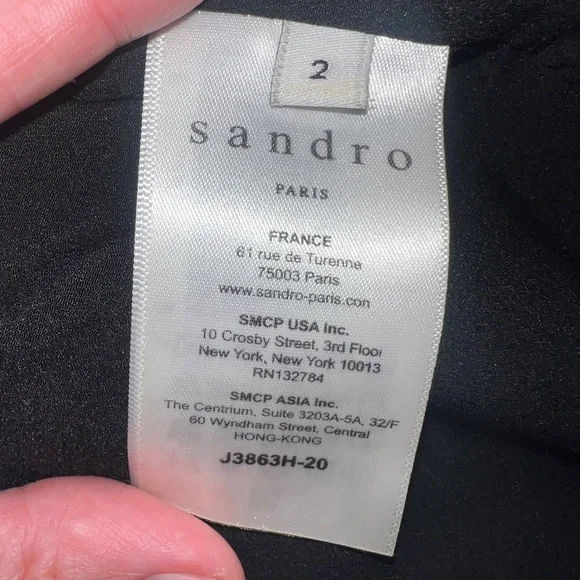 Sandro Paris Black Midi Skirt U.S. Size 4 | French Style Office Career Workwear - Picture 6 of 7
